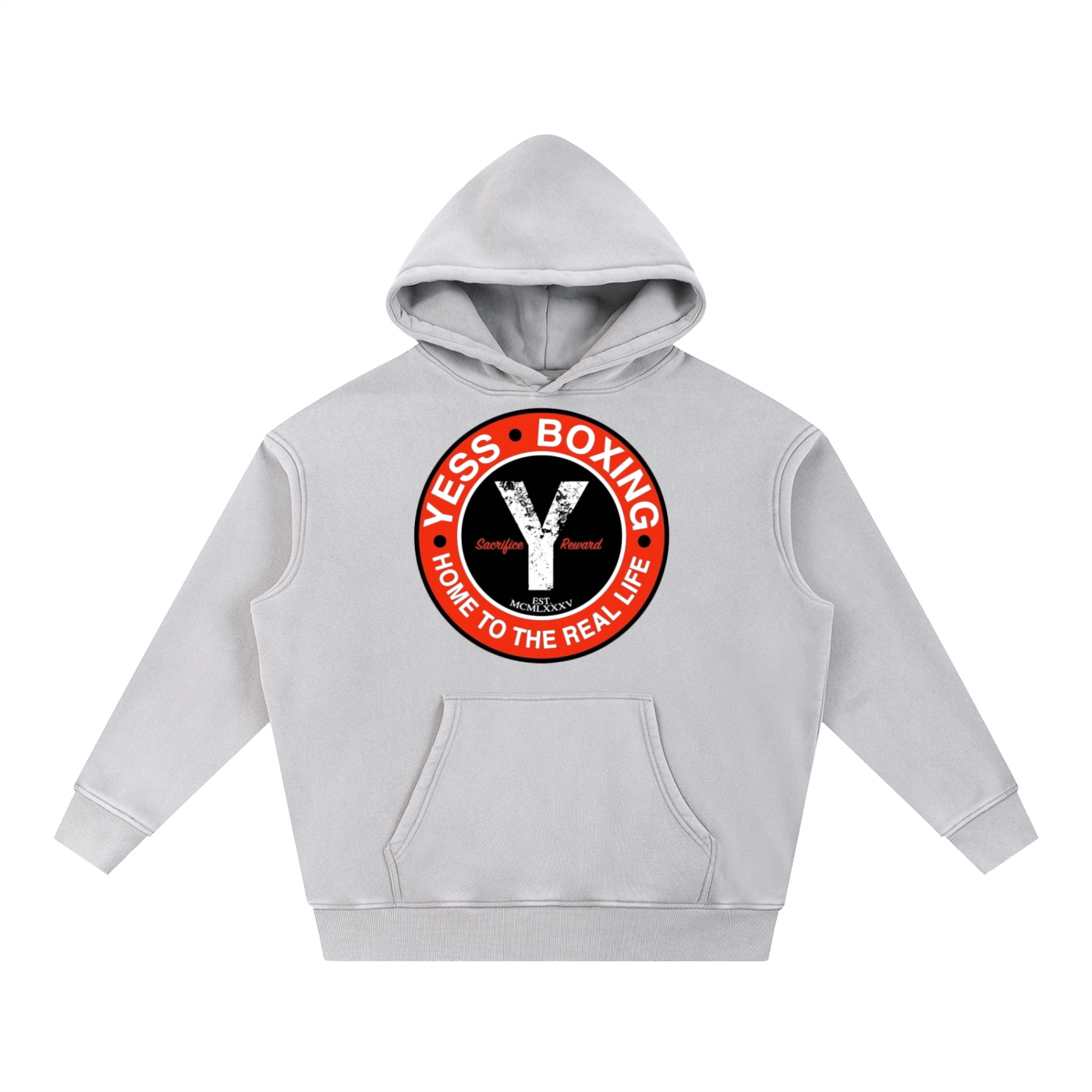YESS Boxing Snow Wash Oversize Hoodie