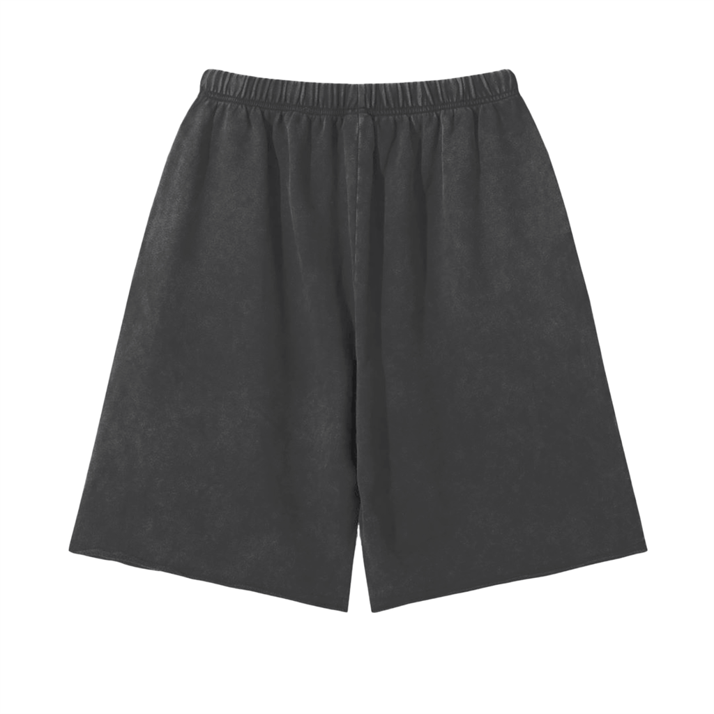 YESS Snow Washed Raw Hem Shorts