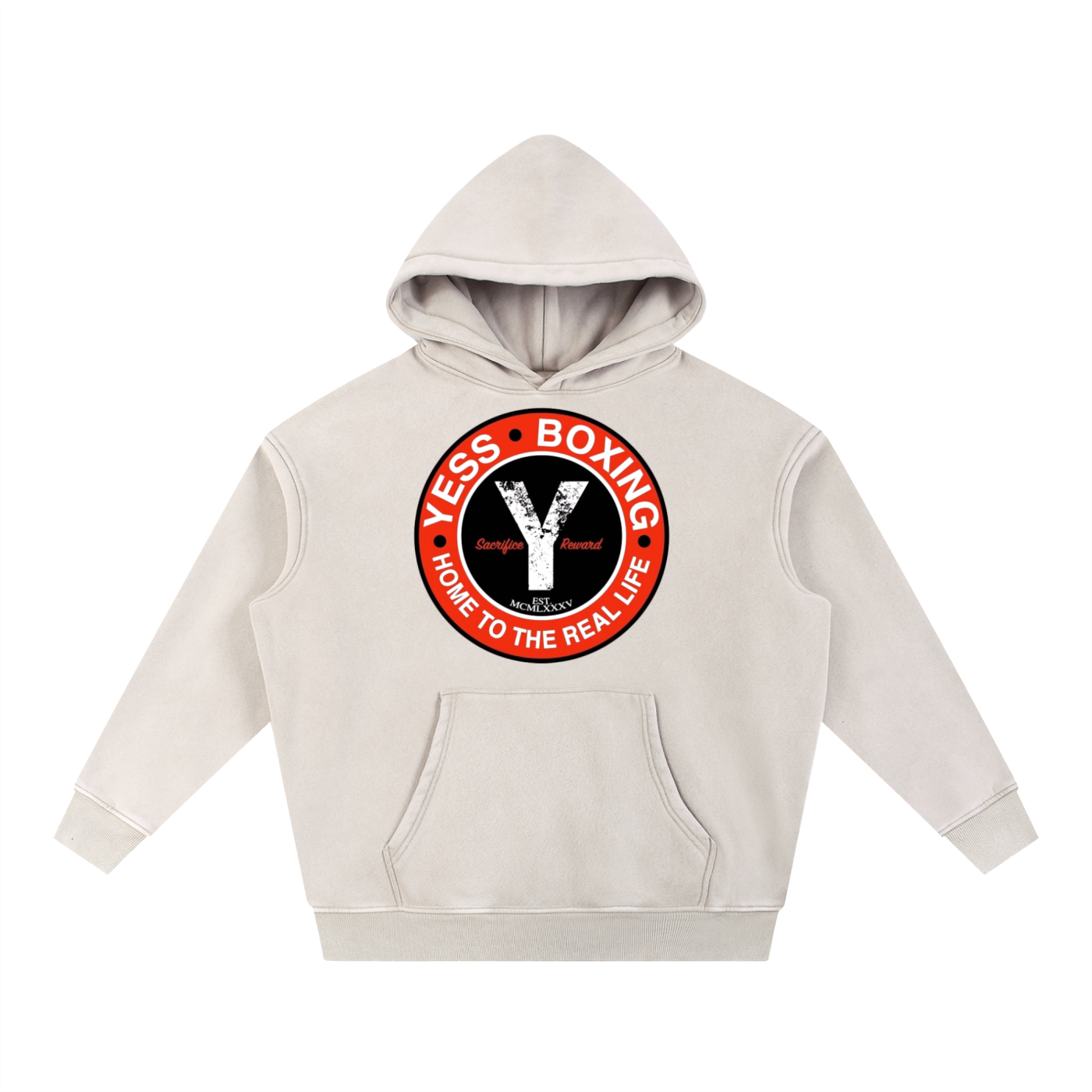 YESS Boxing Snow Wash Oversize Hoodie