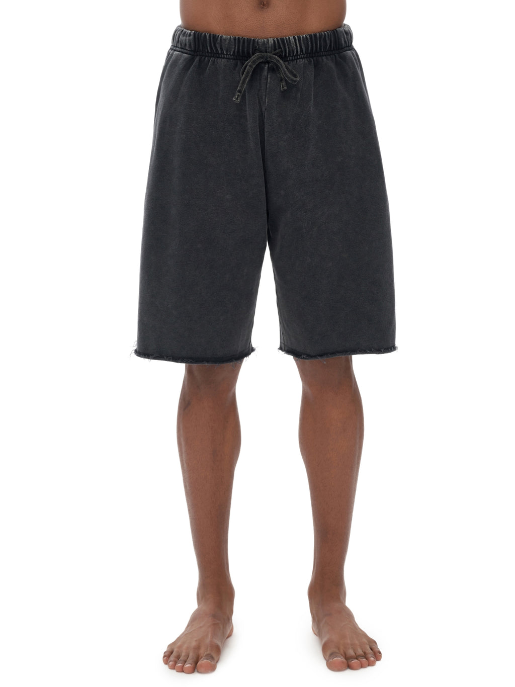 YESS Snow Washed Raw Hem Shorts